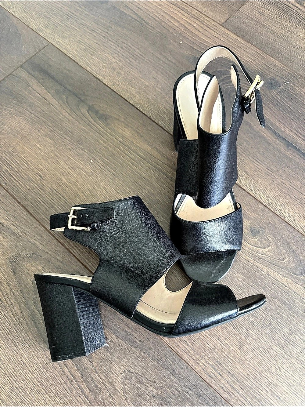 Cole haan A17 W05302 Black block Heels Size 7.5